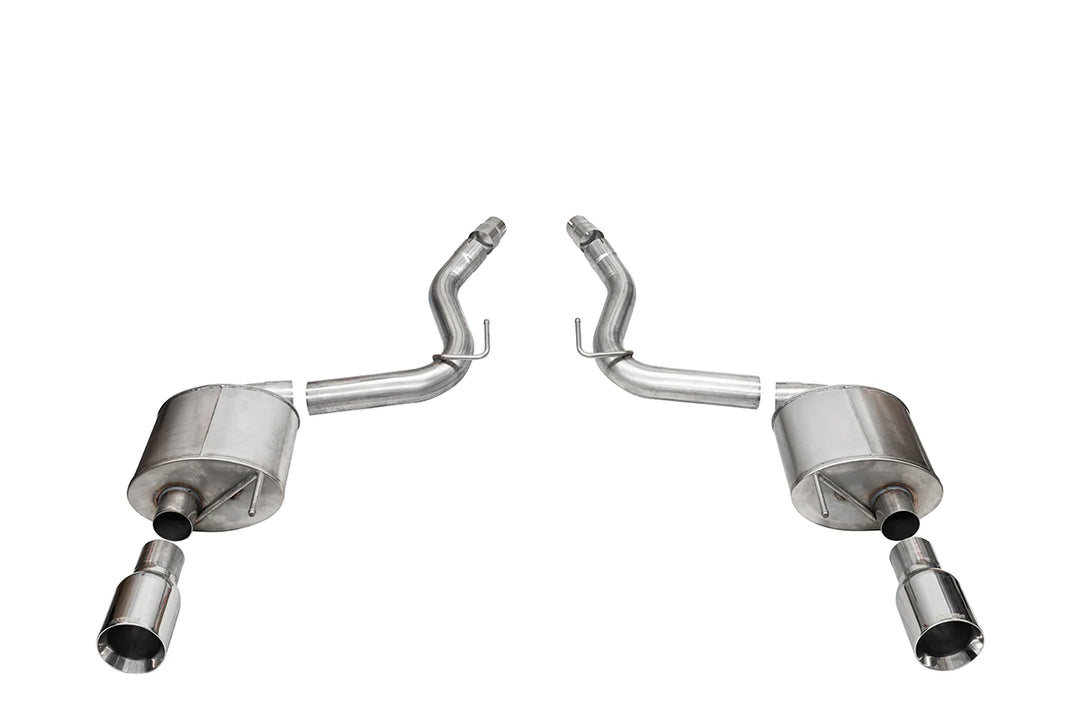 CORSA SPORT, TOURING / 3.0 IN AXLE-BACK 4.5 IN STRAIGHT TIPS | 2024 MUSTANG GT COUPE (21253, 21257)