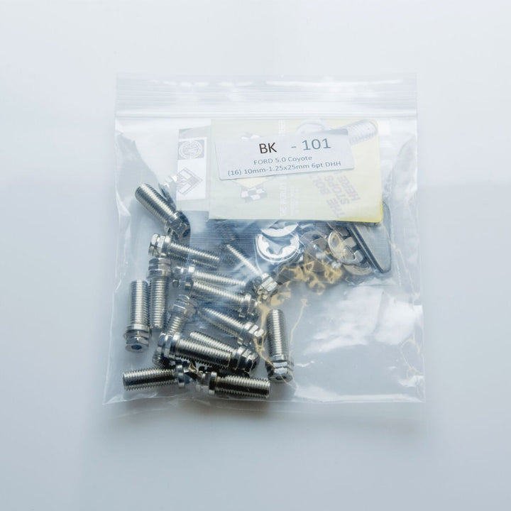 STAGE 8 HEADER BOLT KIT - 16) M10 - 1.25 X 25MM BOLTS AND LOCKING HARDWARE